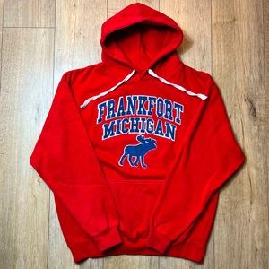 Vineyard Authentic Vintage Crew Frankfort Michigan Red Hoodie Men’s Size L